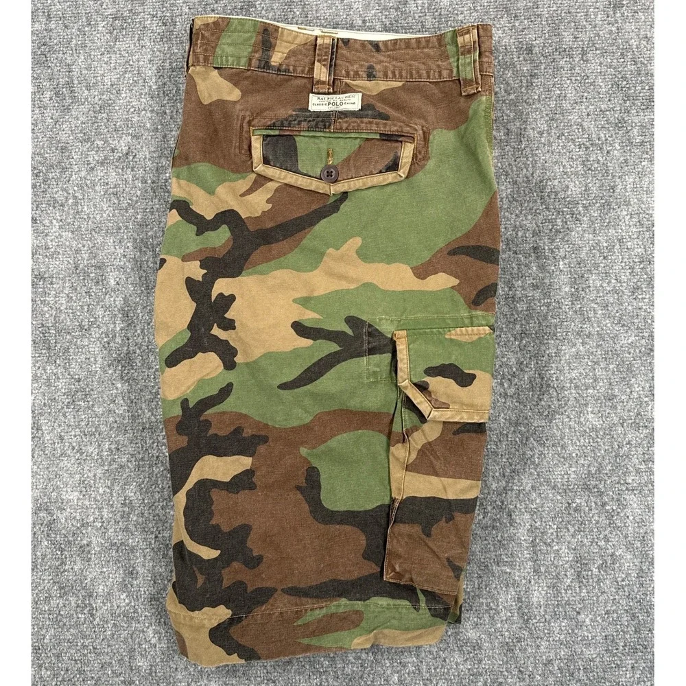 Polo Ralph Lauren Cargo Shorts Mens 48B Camo Classic Polo Chino Big Tall Cotton